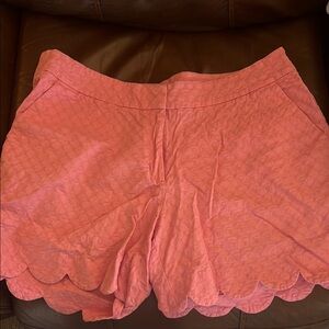 Women's Pink Scalloped Shorts